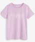 ფოტო #5 პროდუქტის Women's Crewneck Feminine Energy T-Shirt, Created for Macy's