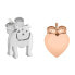 LE PETITE STORY Dog Kitty Bulldog SS earrings