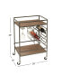 Фото #2 товара Chinese Fir and Metal Industrial Bar Cart
