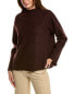 Eileen Fisher Funnel Neck Box Wool Top Women's Purple L