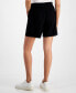 Petite Mid Rise Pull-On Shorts, Created for Macy's Черный, PP - фото #3