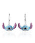 Фото #2 товара Stitch Silver Plated Enamel Charm Hoop Earrings