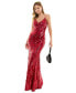 Фото #1 товара Juniors' Strappy Sequined Evening Gown