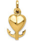 Heart, Cross & Anchor Charm Pendant in 14k Gold