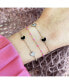 ფოტო #2 პროდუქტის Mother of Pearl and Onyx Heart Station Bracelet