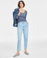 Фото #1 товара Women's Pleated Tapered-Leg Jeans, Created for Macy's