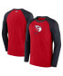 Men's Red Cleveland Guardians Authentic Collection Game Raglan Performance Long Sleeve T-shirt