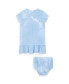 ფოტო #2 პროდუქტის Baby Girls Tie-Dye Polo Bear Cotton Dress and Bloomer Set