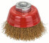 Bosch 1 608 614 020 - Cup brush - Metal - Non-ferrous metal - Any brand - 7 cm - GGS 6 S Professional - Red - Silver