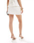 Abercrombie & Fitch co-ord low rise micro skort in cream