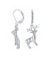 ფოტო #1 პროდუქტის Hunter Outdoor Buck Elk Moose Antelope Christmas Rudolph Reindeer Dangle Earrings For Women Teen Lever back .925 Sterling Silver