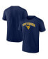 Фото #1 товара Men's Navy West Virginia Mountaineers Campus T-shirt