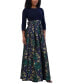 Фото #3 товара Petite Floral-Skirt Tie-Waist Evening Gown