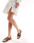 Фото #1 товара schuh Thelma slingback studded sandals in tan leather