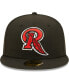 Фото #3 товара Men's Black Rochester Red Wings Authentic Collection Team Alternate 59FIFTY Fitted Hat