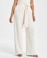 Фото #4 товара Women's Paperbag-Waist Wide-Leg Pants, Created for Macy's