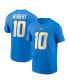 Фото #1 товара Men's Justin Herbert Powder Blue Los Angeles Chargers Player Name and Number T-shirt