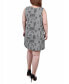 ფოტო #2 პროდუქტის Plus Size Sleeveless Dress with 3 Rings