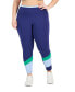 Plus Size High Rise Colorblock 7/8 Leggings, Created for Macy's