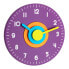 Фото #1 товара TFA Dostmann 60.3015.11, Wall, Quartz clock, Round, Purple, Plastic, Children