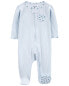 Baby Floral 2-Way Zip Thermal Sleep & Play Pajamas 3M