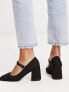 ASOS DESIGN Selene mary jane mid block heeled shoes in black