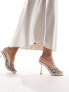 Simmi London Messina embellished strappy heeled mule sandal in ivory