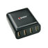 Фото #3 товара Разъемы и переходники Lindy USB 2.0 Cat.5 Extender 60m - 4 порта - USB 2.0 - RJ-45 - USB 2.0 - Чёрный - Металлический - 52 мм - 60 мм