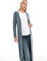 Mamalicious Maternity mix & match ribbed jersey maxi cardigan co-ord in asphalt