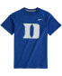 Big Boys Royal Duke Blue Devils Cotton Logo T-shirt