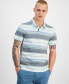 ფოტო #1 პროდუქტის Men's Baja Striped Short Sleeve Polo Shirt, Created for Macy's