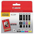 Canon 250 Black, 251 C/M/Y Combo 4pk Ink Cartridges with Photo Paper - Black,