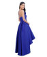 ფოტო #5 პროდუქტის Women's V-Neck Sleeveless High-Low Gown