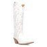 Фото #2 товара Dingo Rhymin Embroidered Snip Toe Cowboy Womens White Casual Boots DI201-100