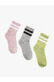 Фото #5 товара 3'lü Şerit Detaylı Soket Çorap