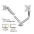 Fellowes Platinum Series Dual Monitor Arm - Silver - Clamp/Grommet - 8 kg - 81.3 cm (32") - 100 x 100 mm - Height adjustment - Silver