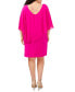 Фото #2 товара Plus Size Embellished Chiffon-Overlay Dress