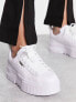 PUMA – Mayze – Sneaker in Weiß mit dicker Sohle