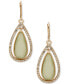 Gold-Tone Crystal Teardrop Orbital Drop Earrings