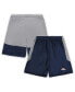 Фото #1 товара Men's Navy Denver Broncos Big and Tall Team Logo Shorts