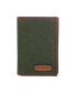 Men's Canvas with Leather Trim Trifold Wallet