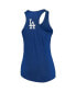 Фото #4 товара Women's Royal Los Angeles Dodgers Plus Size Swing for the Fences Racerback Tank Top