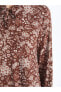 Фото #3 товара LCW Grace Bağlamalı Yaka Desenli Uzun Kollu Kadın Bluz