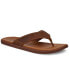 ფოტო #1 პროდუქტის Men's Seaside Leather Lightweight Flip-Flop Sandal