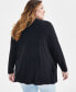 ფოტო #2 პროდუქტის Style & Co Plus Size Open-Front Long-Sleeve Cardigan, Created for