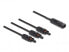 Фото #2 товара Delock DL4 Solar Splitter Cable 1 x male to 3 x female 35 cm black - Cable splitter - Black - Male/Female - MC4 - TS4 - QC4 - DL4 - Polybag