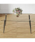 Фото #5 товара Rectangular Glass Dining Table, 63" x 35.4", Black Legs