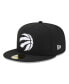 ფოტო #2 პროდუქტის Men's Black Toronto Raptors Evergreen 59FIFTY Fitted Hat