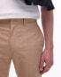 Фото #3 товара Topman smart compact cotton straight leg trouser in stone