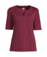 Фото #1 товара Plus Size Cotton Polyester Modern Half Sleeve Splitneck